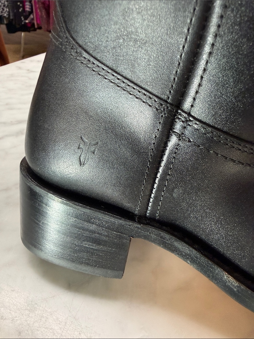 Frye NEW! Black Gatsby Leather 14L Campus Boot Size 7 - Picture 5 of 14